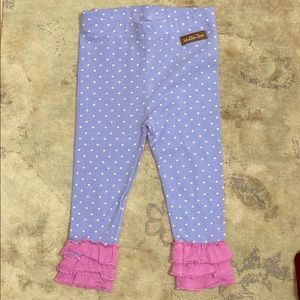 Matilda Jane 3 ruffle polka dot leggings